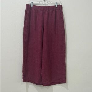 Eileen Fisher Delave Wide-Leg Linen Pant